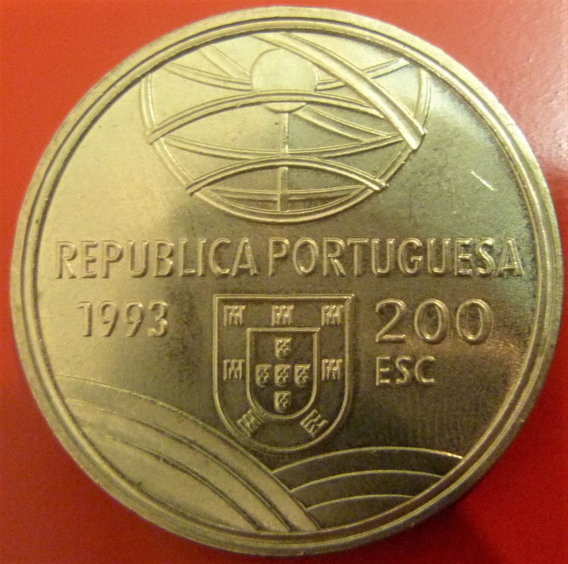 200 Escudos. Portugal (1993) Espingarda. "Pa' 10 pfennig" POR-200-Escudos-1993-Espingarda-anv