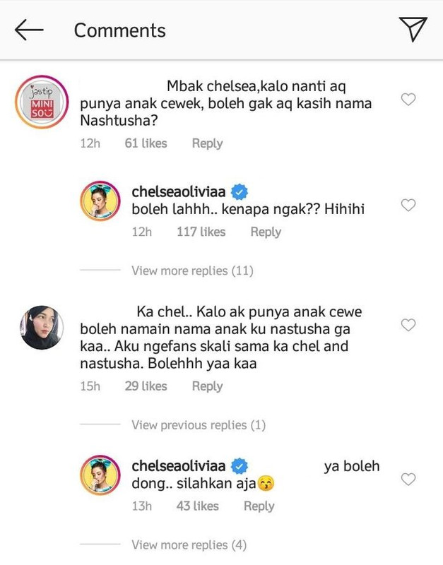 Tanggapan Chealsea Olivia