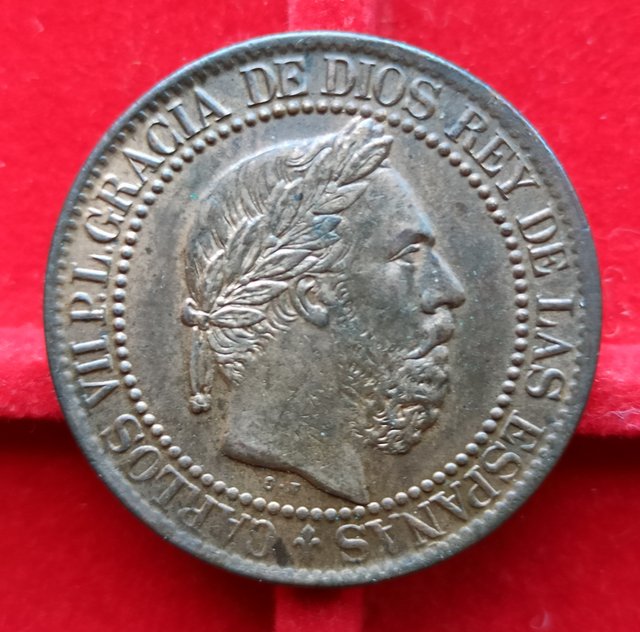 Carlos VII 10 céntimos de peseta 3