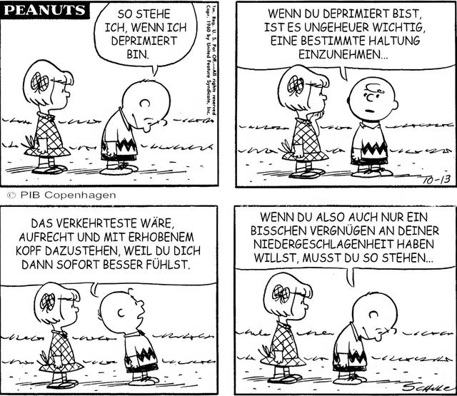 (peanuts)-deprimiert