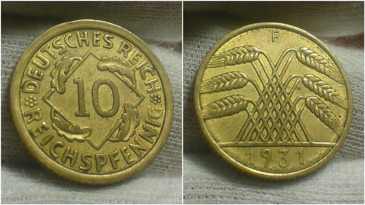 10 Reichpfennig de 1931 F. Alemania. Polish-20200929-210530003