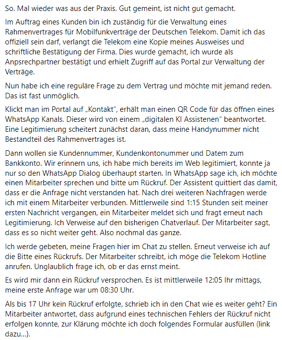 Kommunikation mit Deutsche Telekom