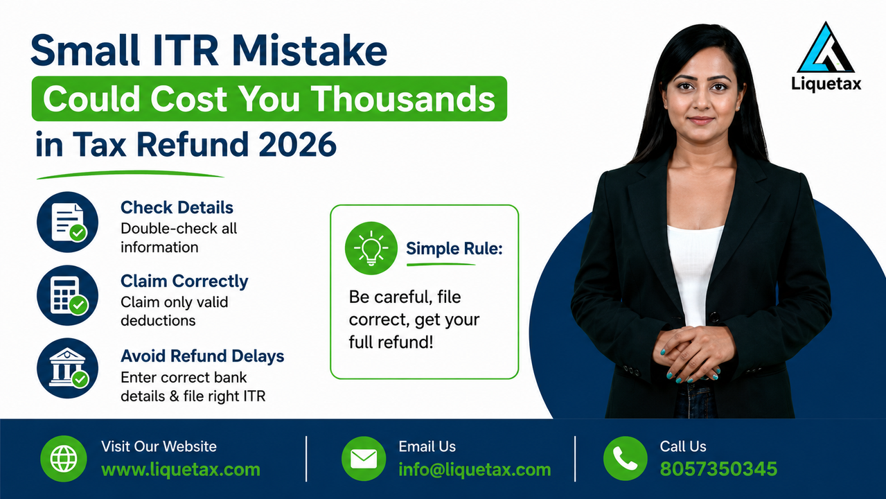 ITR mistake reduces refund - Liquetax