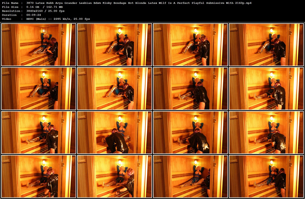 3870 Latex Rubb Arya Grander Lesbian Bdsm Kinky Bondage Hot Blonde Latex Milf Is A Perfect Playful S