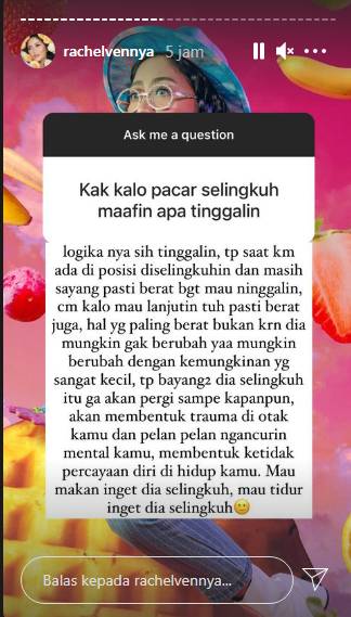 Postingan Rachel Vennya