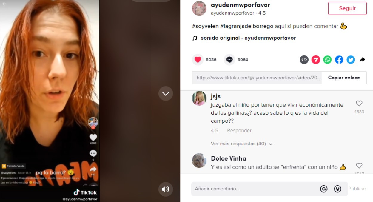 Niño granjero responde a mujer vegana luego que esta fue sarcástica con él