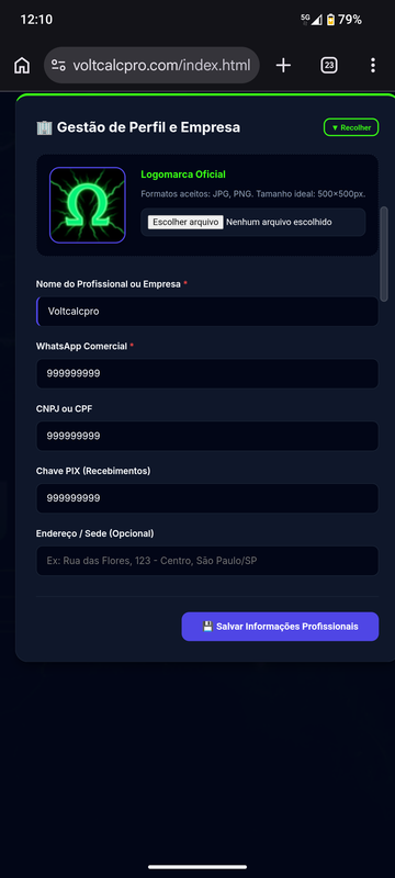 Gestão de Perfil e Empresa