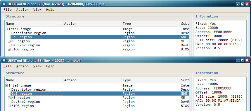 i219 MAC Gbe region