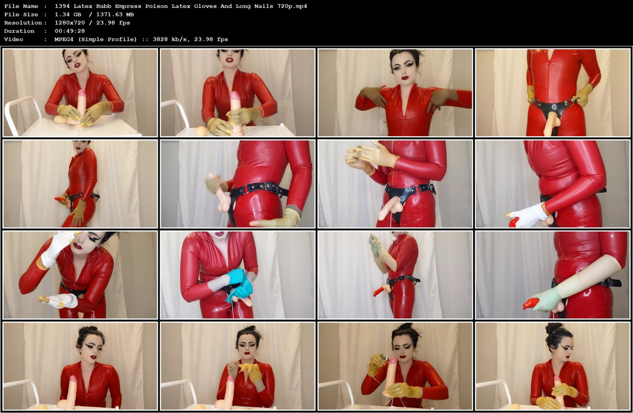1394 Latex Rubb Empress Poison Latex Gloves And Long Nails 720p mp4