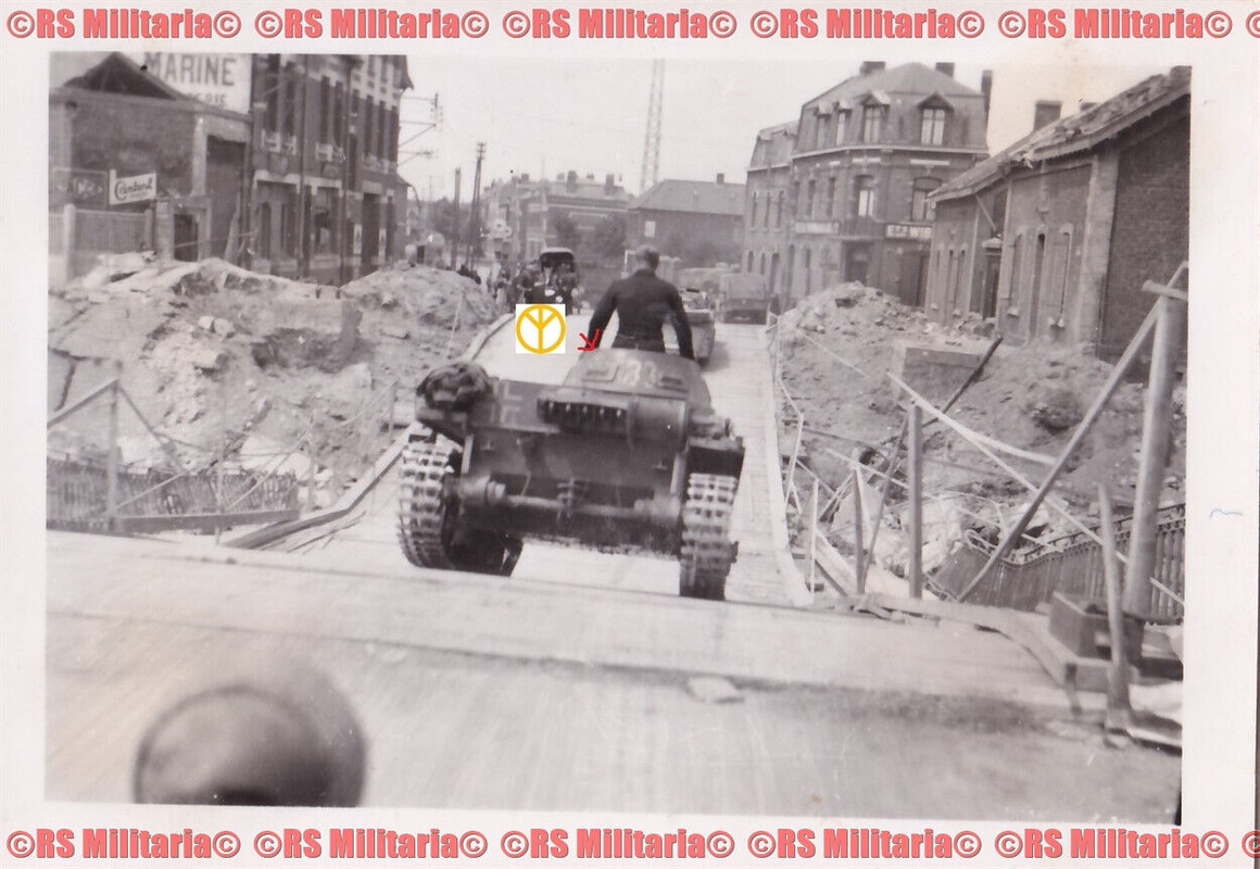 Panzer 1 Kennung auf Brücke #33 der 4.Panzerdivision 4.PD Belgien France.