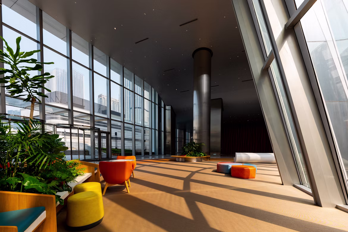 Warm, comfortable common area inside Hudson Valley Rehab treatment facility