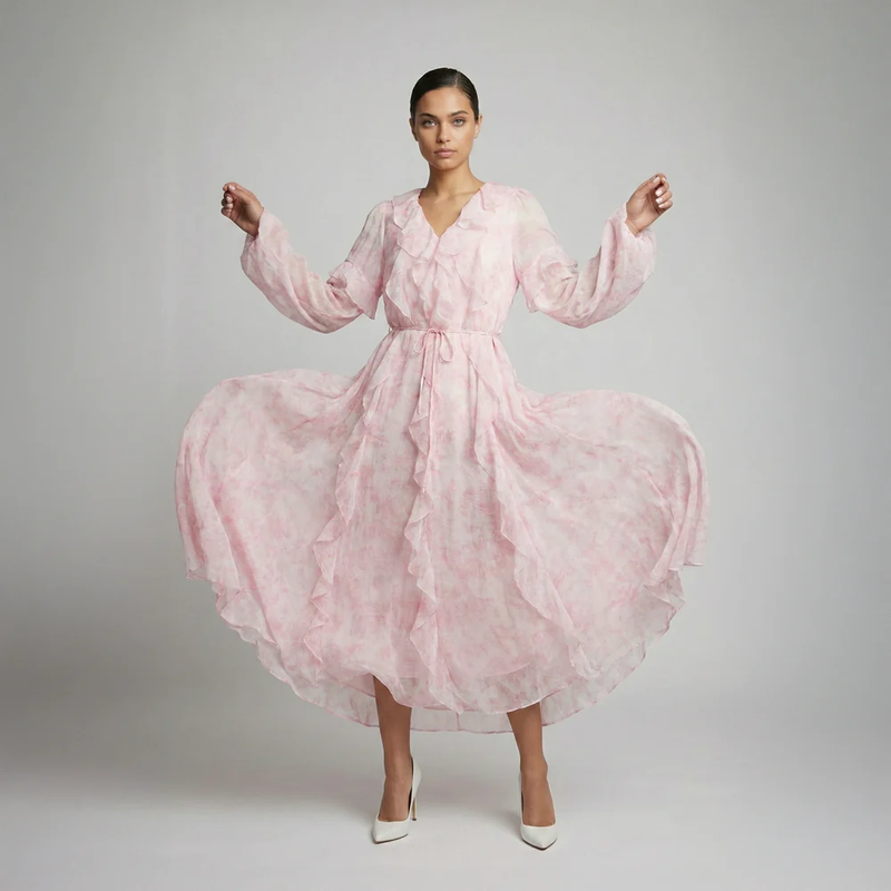 فستان نيبولا وردي