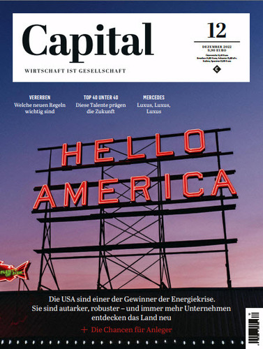 Cover: Capital Wirtschaftsmagazin No 12 Dezember 2022