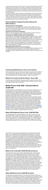 What is Melbet Promo Code MELMAX200 Explained