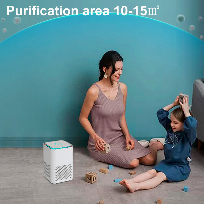 Mini Air Purifier with Essential Oil Diffuser White