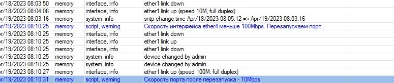 лог микротика