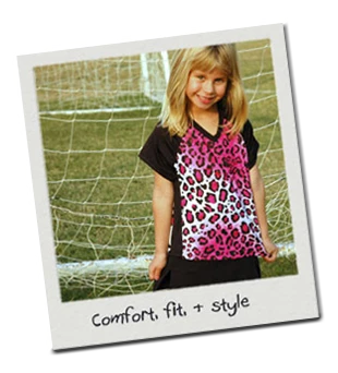 Youth Girl's soccer uniforms with comfort, fit, and style.