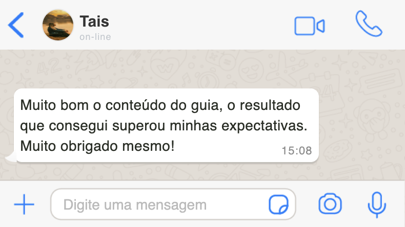 Print de feedback de aluna 2