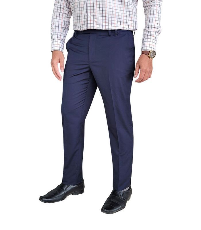 Men’s Formal Trouser Slim Fit Plain Front Cross Pocket Color: Online 50. DK ASH