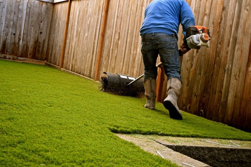 artificial turf installation