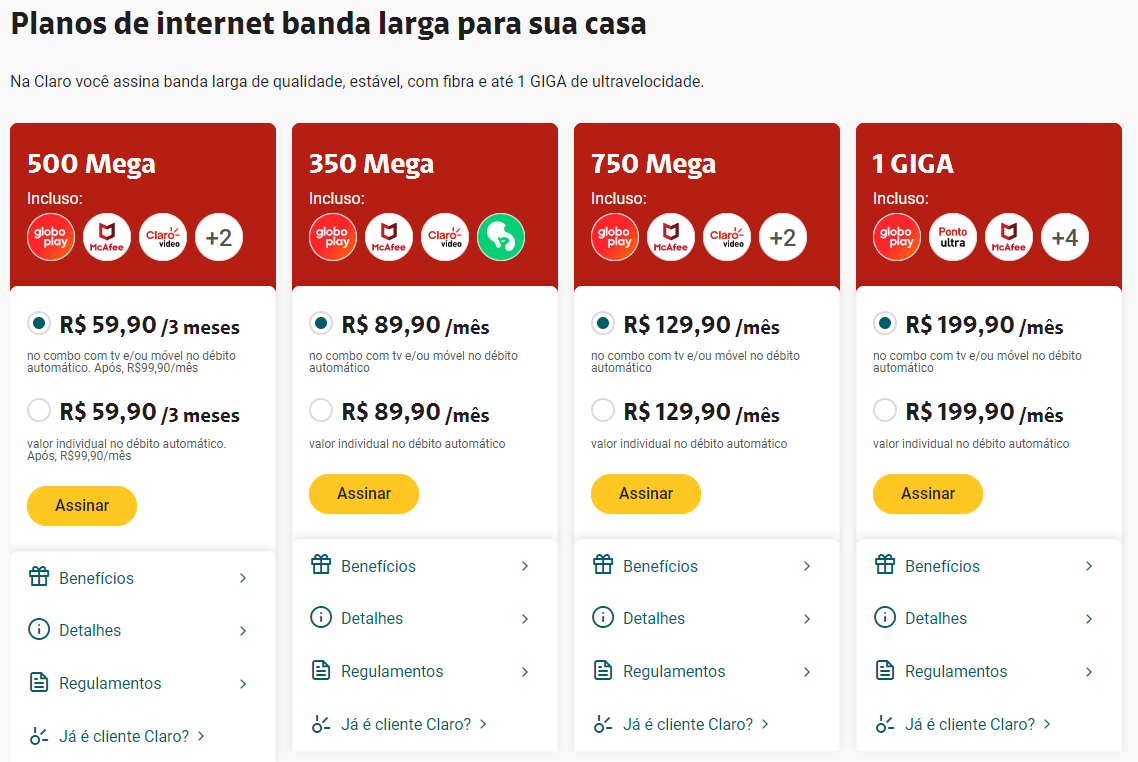 [TÓPICO DEDICADO] - Banda Larga Claro - HFC/FIBRA ÓPTICA | Page 3318 ...