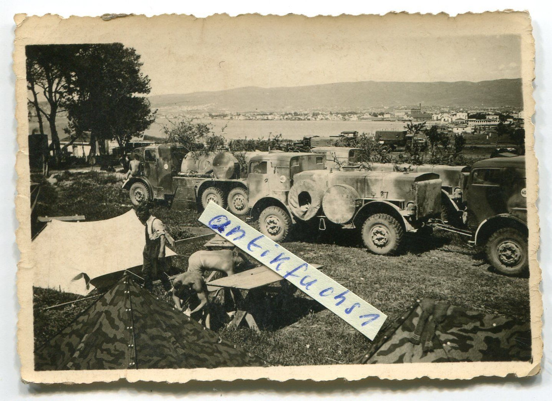 3 Beute Militär-Tankwagen-LKW´s bei Saloniki in Griechenland im 
