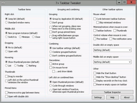 7+ Taskbar Tweaker 5.12.3 Multilingual 7+ Taskbar Tweaker 5.12.3 Multilingual