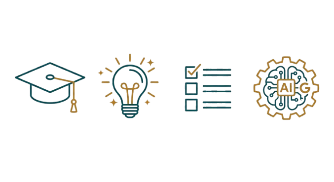 Credential badges: certification, gifted specialist, executive function, AI credential
