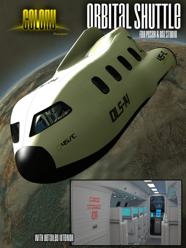 Colony Shuttle for Poser and DS Colony Shuttle for Poser and DS