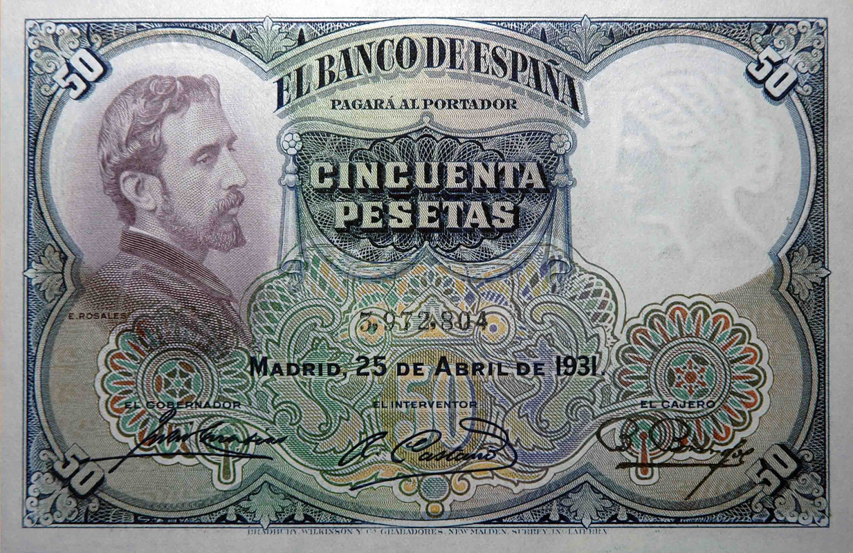 50 Pesetas 1931 – Eduardo Rosales. ED359A