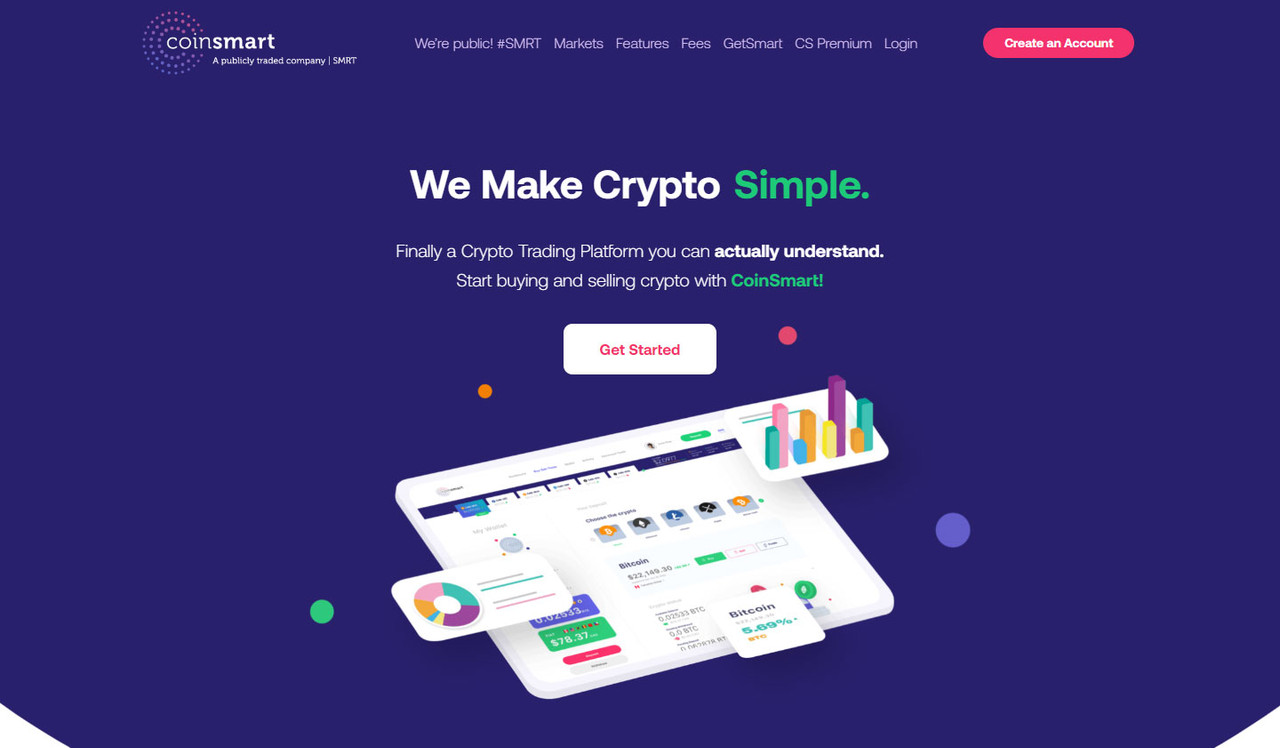 CoinSmart Login Screenshot
