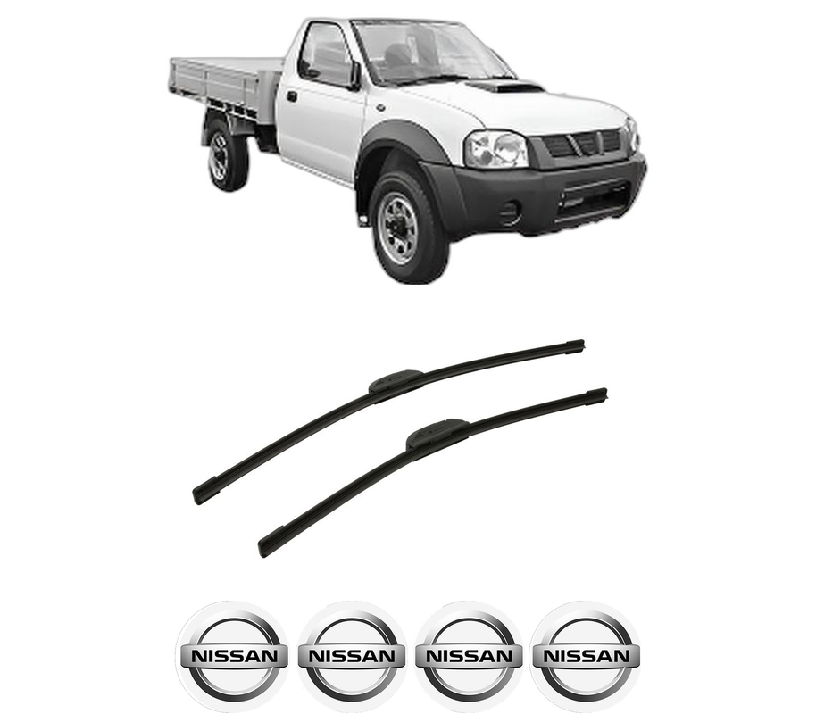 Set stergatoare auto NISSAN NAVARA NP300 Platform/Chassis (D40) din 2008-2010, pentru parbriz auto, 2 bucati, Bosch Aerotwin Retrofit, din cauciuc siliconat rezistent, 4 Stickere Auto NISSAN