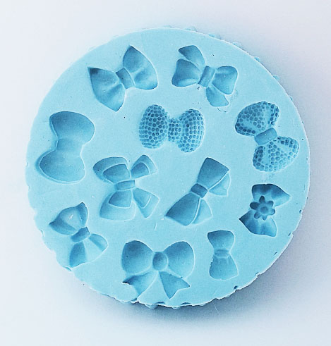 Molde Silicona moños lazos cintas para tortas fondant cupcake chocolat