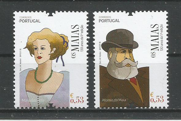 Portugal - 2018 - 130 Anos de Os Maias - selos 3