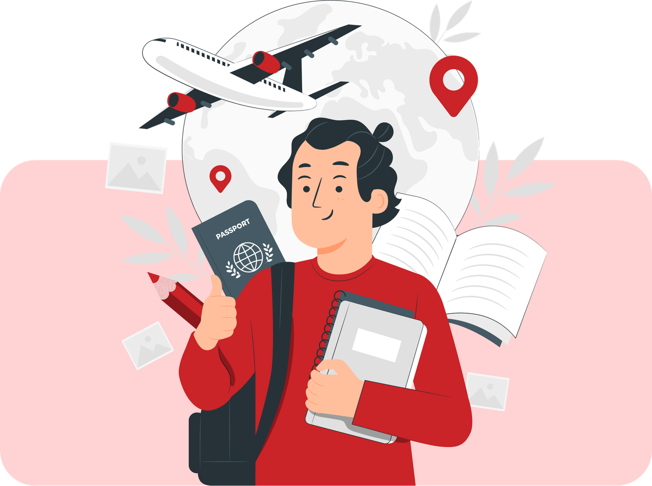 Visa applicant with passport