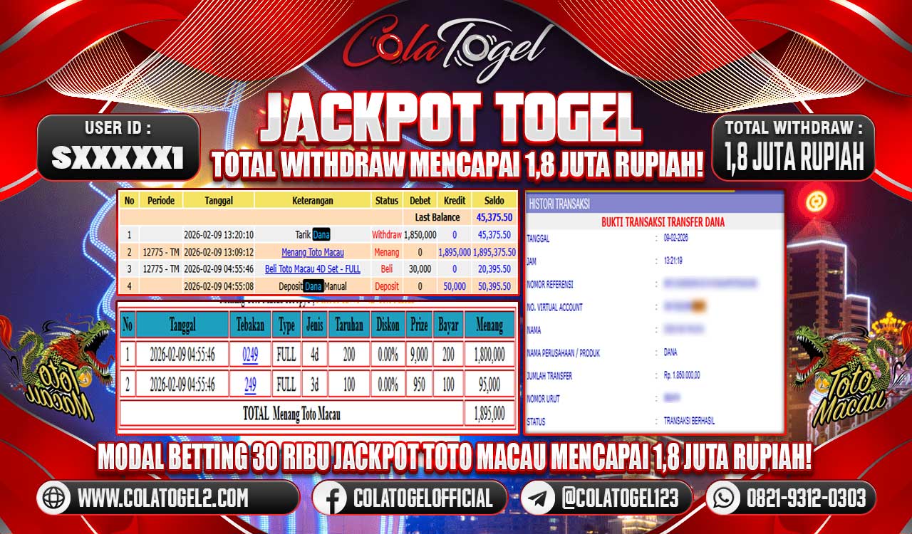 JACKPOT TOTO MACAU!!