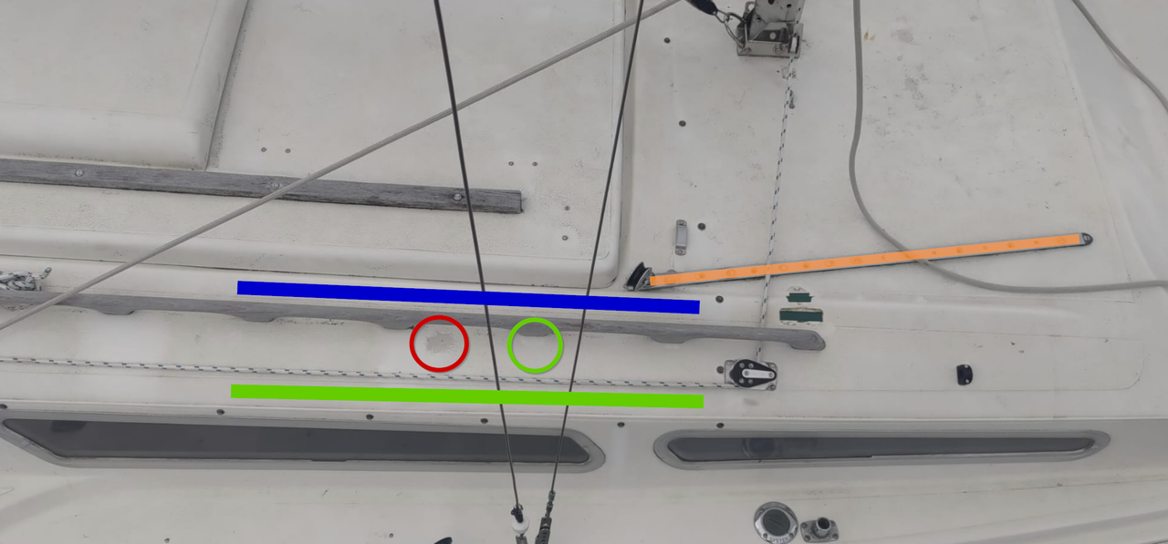 macgregor 25 jib car placement - deck view