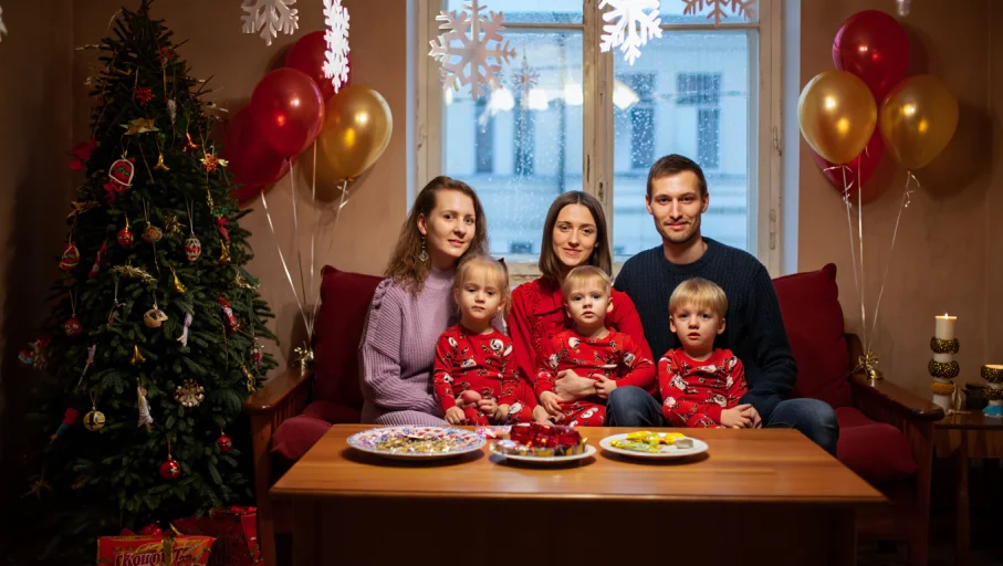Новогодняя съемка дома