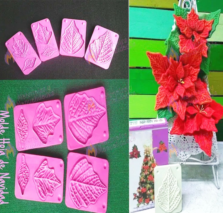 Termoforma Hojas De Navidad Moldes Para Foami Fomi Goma Eva