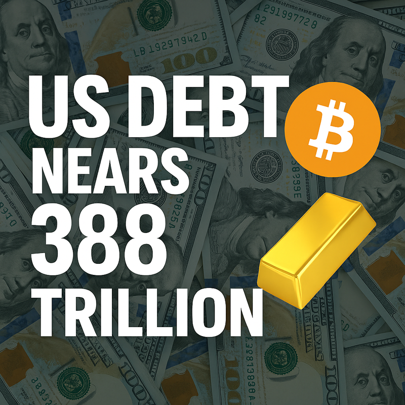 US Debt Nears $38 Trillion as Bitcoin and Gold Emerge as the “Debasement Trade”