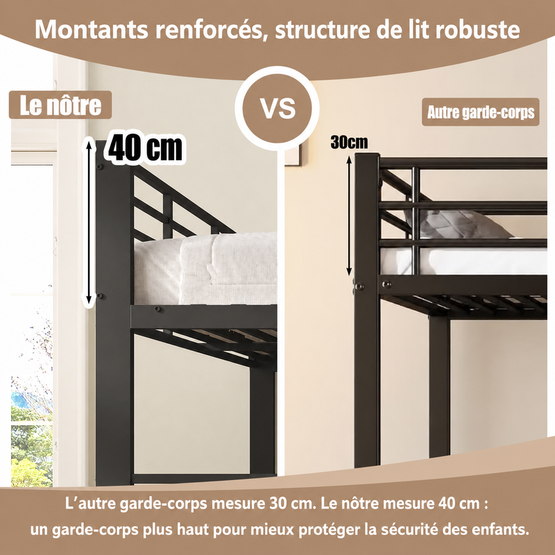 Un garde-corps autour du niveau haut