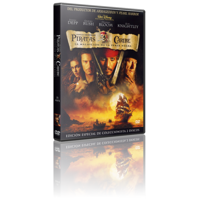 Portada - Piratas del Caribe (La Maldición de la Perla Negra) (E.E.C.) [2xDVD9 Full][Pal][Cast/Ing][Sub:Varios][Aventuras][2003]
