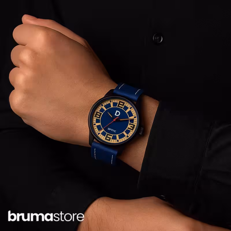 Reloj Blue acero elegante