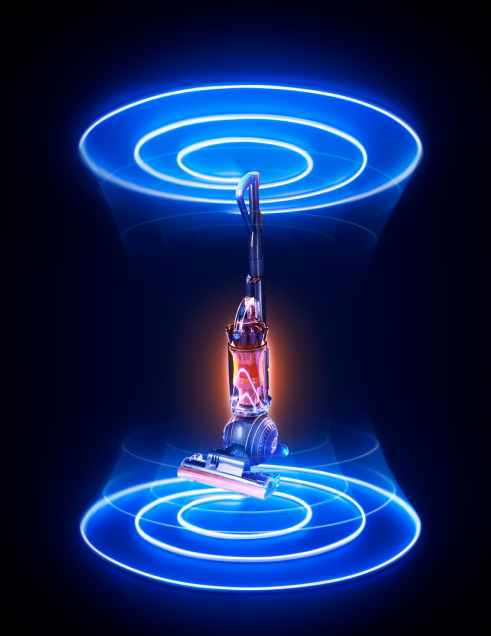 Photigy – Dyson Vacuum Cleaner Advertising-Style Shot Machine from the Future