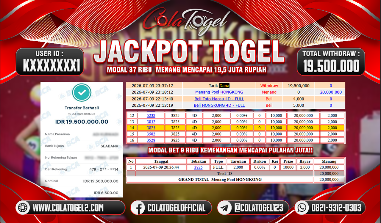JACKPOT HONGKONG LOTTO!!
