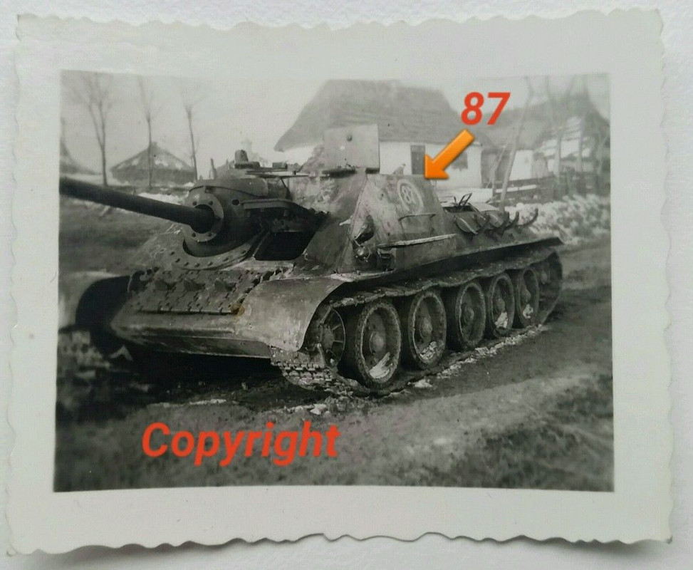 Orig.Foto russicher Panzer SU152 Sturmgeschütz m