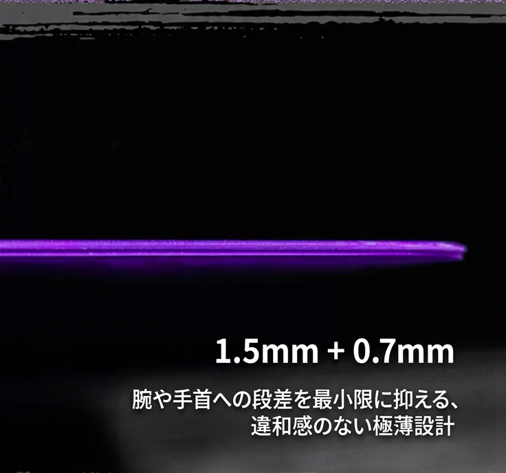 総厚2.2mmの薄型設計