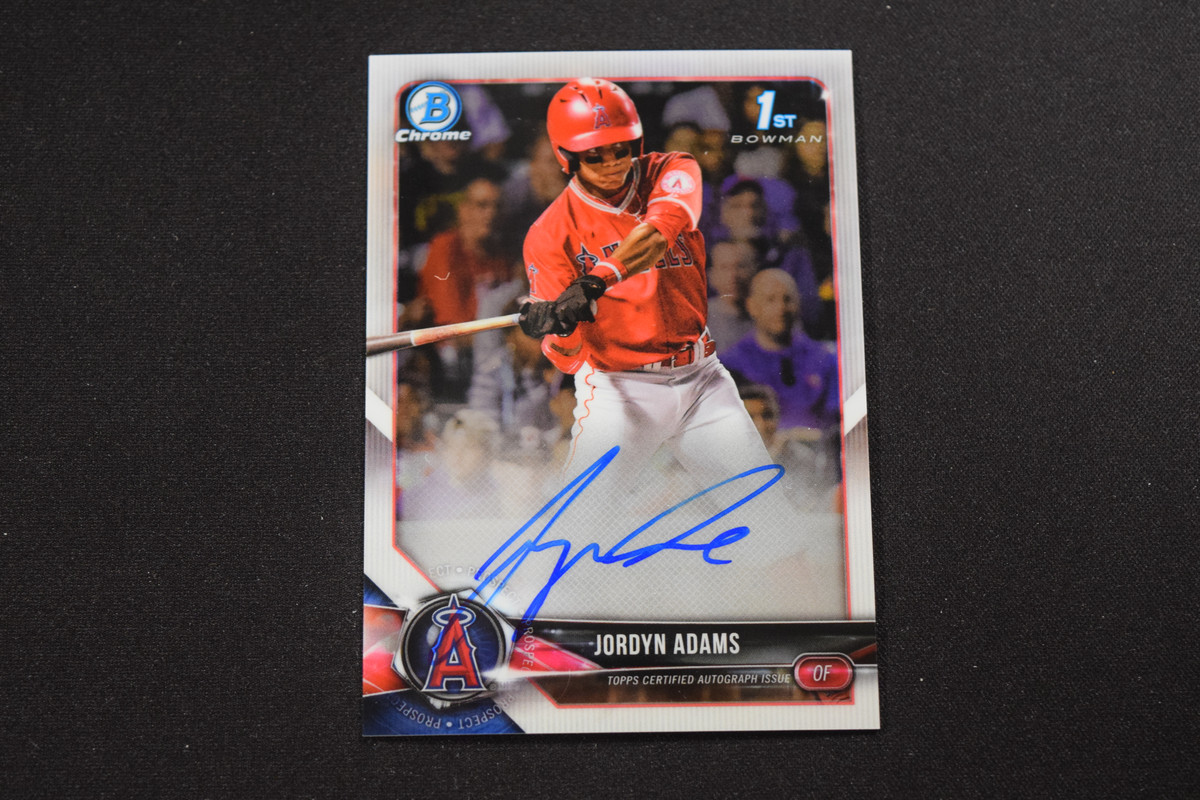 Jordyn Adams 2018 Bowman Draft Chrome Draft Pick Autographs #CDA-JA