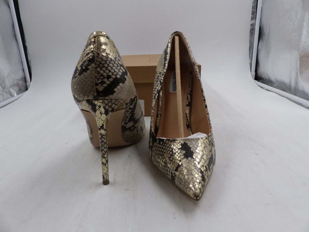 STEVE MADDEN VALA GOLD SNAKE WOMENS 4 INCH HEELS SIZE 11