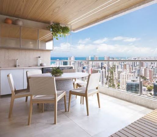 Varanda com vista privilegiada do Casa Boa Viagem